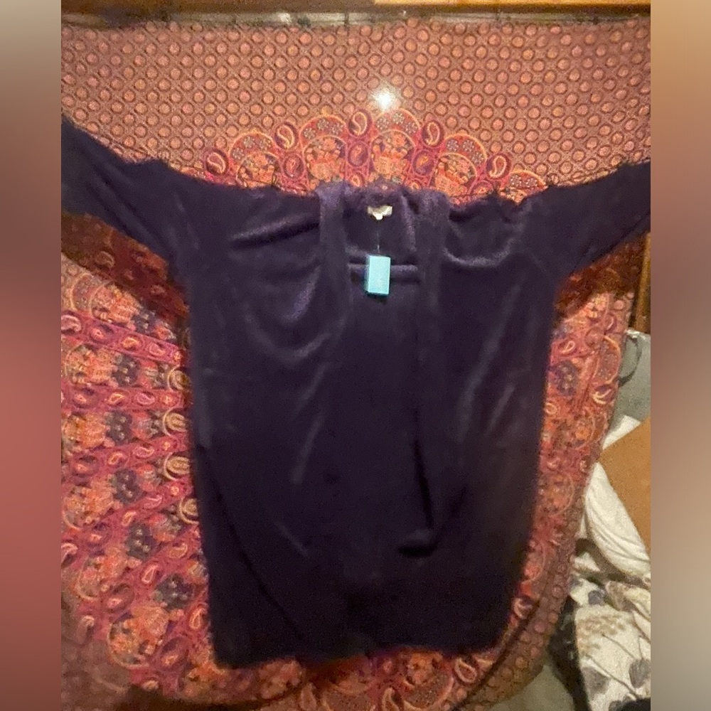 Purple hooded bath robe